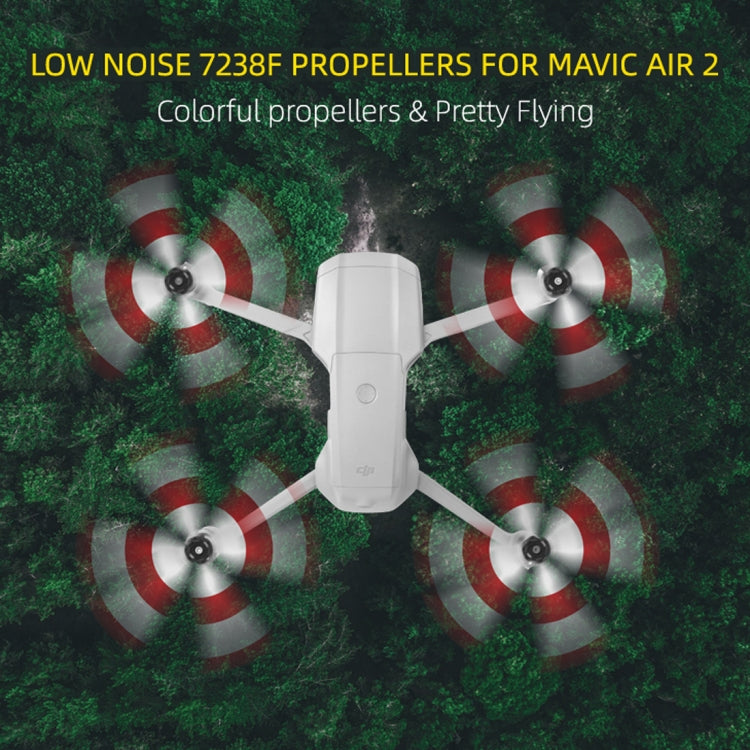 2 Pairs Sunnylife 7238F-2C For DJI Mavic Air 2 Double-sided Two-color Low Noise Quick-release Propellers(Red White) - DIY Propeller by Sunnylife | Online Shopping South Africa | PMC Jewellery | Buy Now Pay Later Mobicred