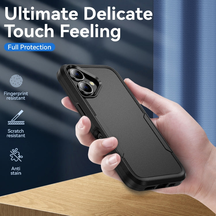 For iPhone 16 Pioneer Armor Heavy Duty PC + TPU Phone Case(Black) - iPhone 16 Cases by PMC Jewellery | Online Shopping South Africa | PMC Jewellery | Buy Now Pay Later Mobicred