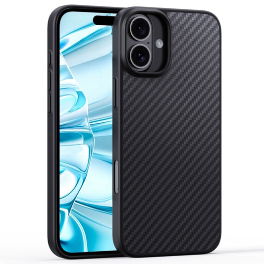 For iPhone 16 Plus Carbon Fiber Kevlar MagSafe Magnetic Phone Case(Black) - iPhone 16 Plus Cases by PMC Jewellery | Online Shopping South Africa | PMC Jewellery | Buy Now Pay Later Mobicred