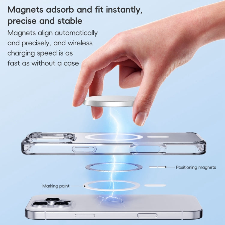 For iPhone 16 Crystal Clear Frosted MagSafe Magnetic Phone Case(Transparent) - iPhone 16 Cases by PMC Jewellery | Online Shopping South Africa | PMC Jewellery | Buy Now Pay Later Mobicred