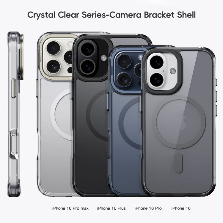 For iPhone 16 Plus Mirror Crystal Clear Lens Holder MagSafe Magnetic Phone Case(Transparent) - iPhone 16 Plus Cases by PMC Jewellery | Online Shopping South Africa | PMC Jewellery | Buy Now Pay Later Mobicred