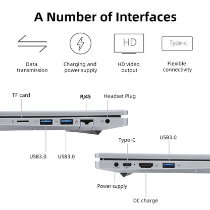 14 inch Windows 11 Laptop, 16GB+512GB, Gen 5th Intel Core i3 CPU, 180 Degree Rotation Axis(Silver) - Others by PMC Jewellery | Online Shopping South Africa | PMC Jewellery | Buy Now Pay Later Mobicred