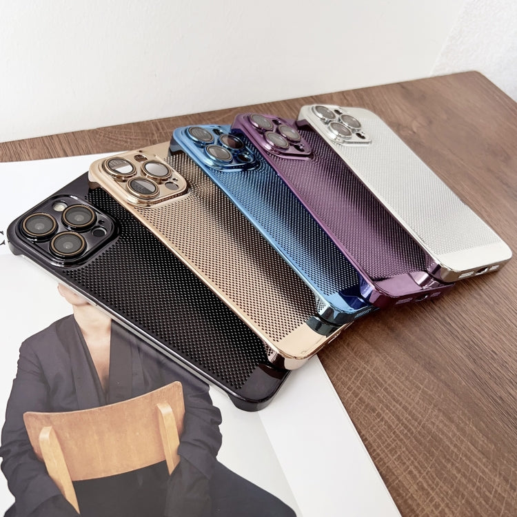 For iPhone 15 Pro Max Electroplated PC Frameless Cooling Phone Case(Purple) - iPhone 15 Pro Max Cases by PMC Jewellery | Online Shopping South Africa | PMC Jewellery | Buy Now Pay Later Mobicred