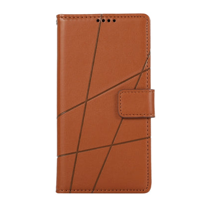 For Redmi K70 Ultra PU Genuine Leather Texture Embossed Line Phone Case(Brown) - Xiaomi Cases by PMC Jewellery | Online Shopping South Africa | PMC Jewellery | Buy Now Pay Later Mobicred