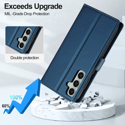 For Samsung Galaxy S24+ 5G LC.IMEEKE L2 Series Detachable Magsafe PU Phone Case with Lanyard(Blue) - Galaxy S24+ 5G Cases by LC.IMEEKE | Online Shopping South Africa | PMC Jewellery | Buy Now Pay Later Mobicred