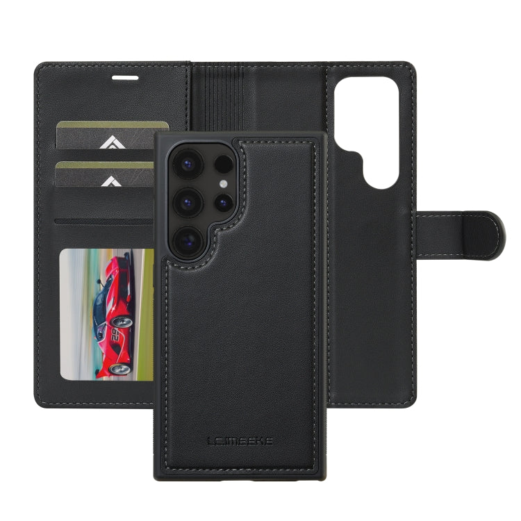 For Samsung Galaxy S24 Ultra 5G LC.IMEEKE L2 Series Detachable Magsafe PU Phone Case with Lanyard(Black) - Galaxy S24 Ultra 5G Cases by LC.IMEEKE | Online Shopping South Africa | PMC Jewellery | Buy Now Pay Later Mobicred