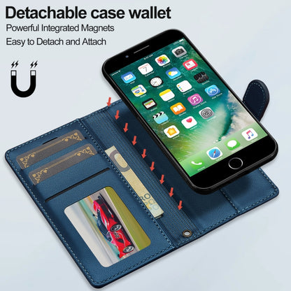 For iPhone 7 / 8 / SE 2020 2022 LC.IMEEKE L2 Series Detachable Magsafe PU Phone Case with Lanyard(Blue) - iPhone SE 2022 / 2020 / 8 / 7 Cases by LC.IMEEKE | Online Shopping South Africa | PMC Jewellery | Buy Now Pay Later Mobicred