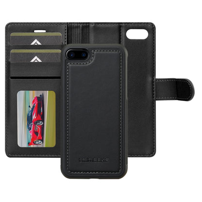 For iPhone 7 Plus / 8 Plus LC.IMEEKE L2 Series Detachable Magsafe PU Phone Case with Lanyard(Black) - More iPhone Cases by LC.IMEEKE | Online Shopping South Africa | PMC Jewellery | Buy Now Pay Later Mobicred