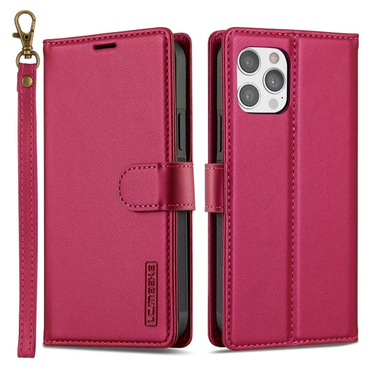 For iPhone 14 Pro Max LC.IMEEKE L2 Series Detachable Magsafe PU Phone Case with Lanyard(Red) - iPhone 14 Pro Max Cases by LC.IMEEKE | Online Shopping South Africa | PMC Jewellery | Buy Now Pay Later Mobicred