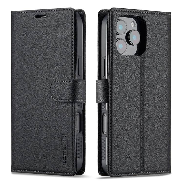 For iPhone 16 Pro LC.IMEEKE L2 Series Detachable Magsafe PU Phone Case with Lanyard(Black) - iPhone 16 Pro Cases by LC.IMEEKE | Online Shopping South Africa | PMC Jewellery | Buy Now Pay Later Mobicred