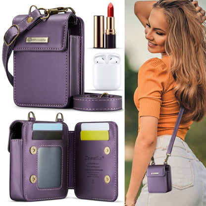 CaseMe Me50 Mini Universal Bag for Apple and Samsung Headphones + Lipstick(Purple) - For AirPods 1/2 by CaseMe | Online Shopping South Africa | PMC Jewellery | Buy Now Pay Later Mobicred