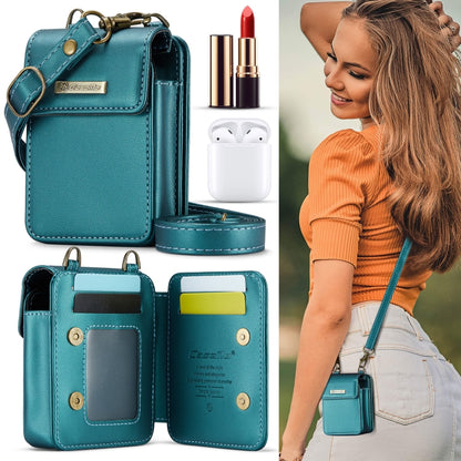 CaseMe Me50 Mini Universal Bag for Apple and Samsung Headphones + Lipstick(Green) - For AirPods 1/2 by CaseMe | Online Shopping South Africa | PMC Jewellery | Buy Now Pay Later Mobicred