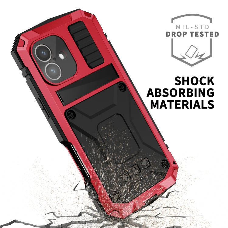 For iPhone 16 Plus R-JUST Life Waterproof Dustproof Shockproof Phone Case(Red) - iPhone 16 Plus Cases by R-JUST | Online Shopping South Africa | PMC Jewellery | Buy Now Pay Later Mobicred