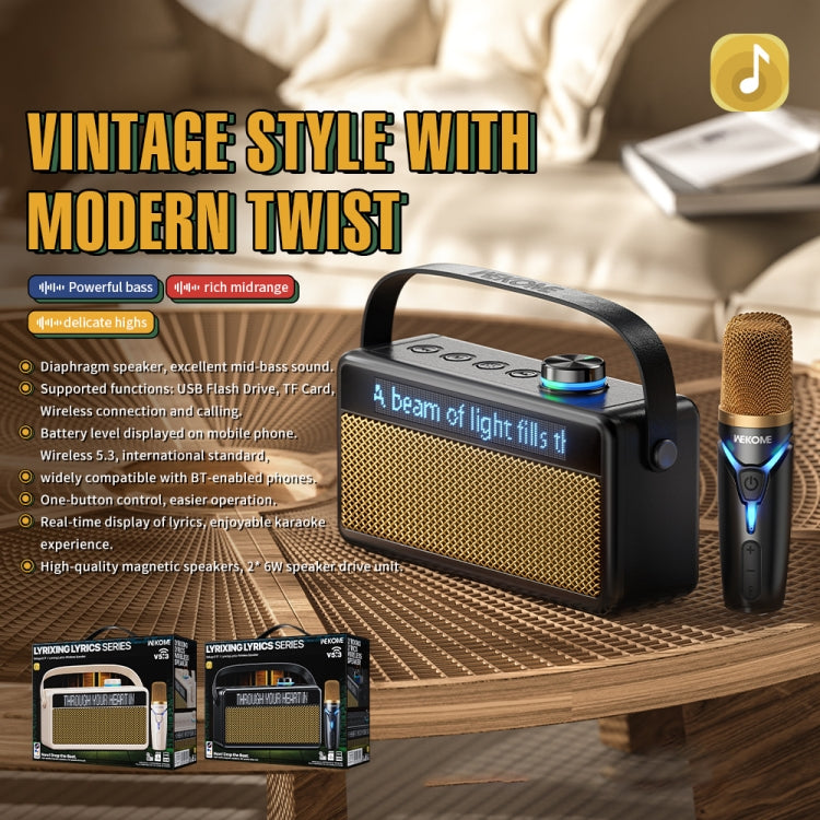 WK Beluga D17 Lyrics Bluetooth Speaker(Black) - free shipping - PMC Jewellery - Order now!