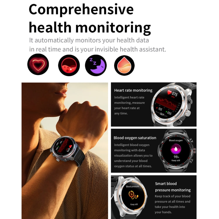 LC19 1.53 inch 2 in 1 Bluetooth Earphone IP67 Waterproof Smart Watch, Support Sleep Monitoring(Black) - Smart Watches by PMC TechLife | Online Shopping South Africa | PMC TechLife | Buy Now Pay Later Mobicred
