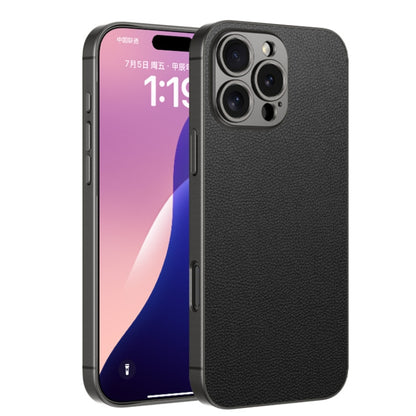 For iPhone 16 Pro GKK Metal Paint Skin Feel Leather Full Coverage Phone Case(Black) - iPhone 16 Pro Cases by GKK | Online Shopping South Africa | PMC Jewellery | Buy Now Pay Later Mobicred