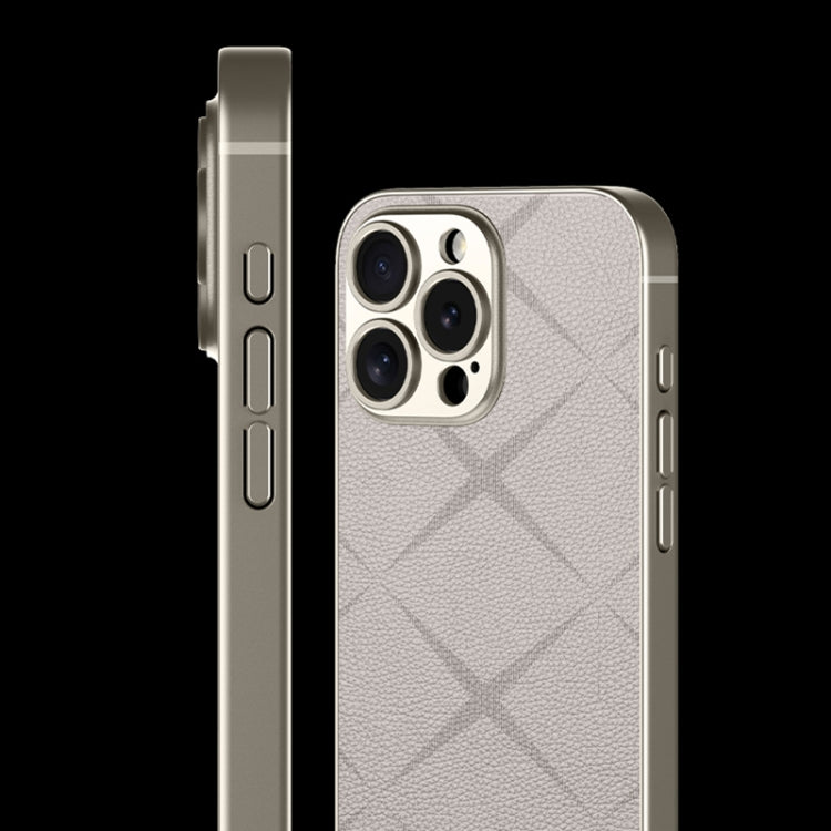 For iPhone 16 Pro Max GKK Asterism Metal Paint Skin Feel Leather Full Coverage Phone Case(Mountain Gray) - iPhone 16 Pro Max Cases by GKK | Online Shopping South Africa | PMC Jewellery | Buy Now Pay Later Mobicred