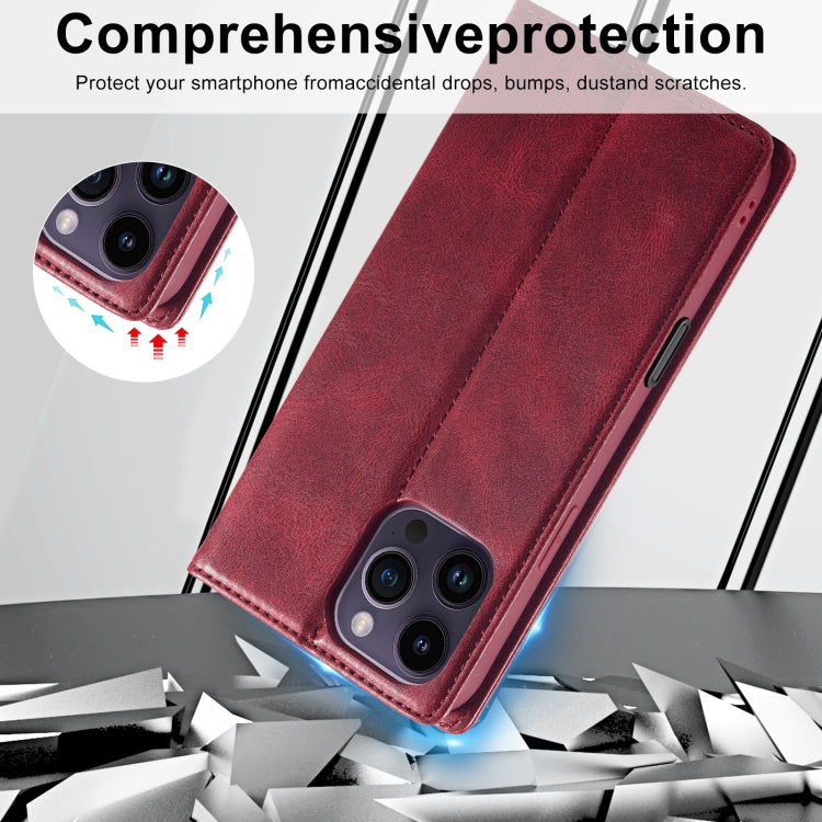 For iPhone 16 Pro Max LC.IMEEKE RFID Anti-theft Leather Phone Case(Red) - iPhone 16 Pro Max Cases by LC.IMEEKE | Online Shopping South Africa | PMC Jewellery | Buy Now Pay Later Mobicred