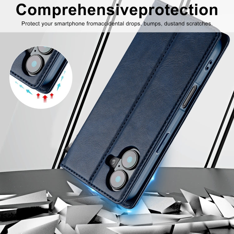 For iPhone 16 Plus LC.IMEEKE RFID Anti-theft Leather Phone Case(Blue) - iPhone 16 Plus Cases by LC.IMEEKE | Online Shopping South Africa | PMC Jewellery | Buy Now Pay Later Mobicred