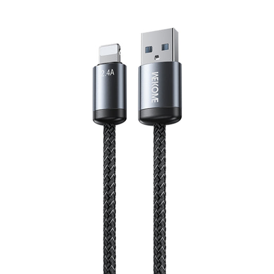 WK WDC-32i Raython Gen2 1m 2.4A USB to 8 Pin Fast Charging Data Cable(Black) - Normal Style Cable by WK | Online Shopping South Africa | PMC Jewellery | Buy Now Pay Later Mobicred