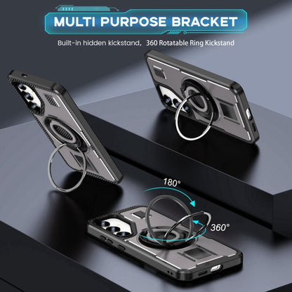 For Samsung Galaxy S25+ 5G Ring Holder Carbon Fiber PC Hybrid TPU Phone Case(Grey) - Galaxy S25+ 5G Cases by PMC Jewellery | Online Shopping South Africa | PMC Jewellery | Buy Now Pay Later Mobicred