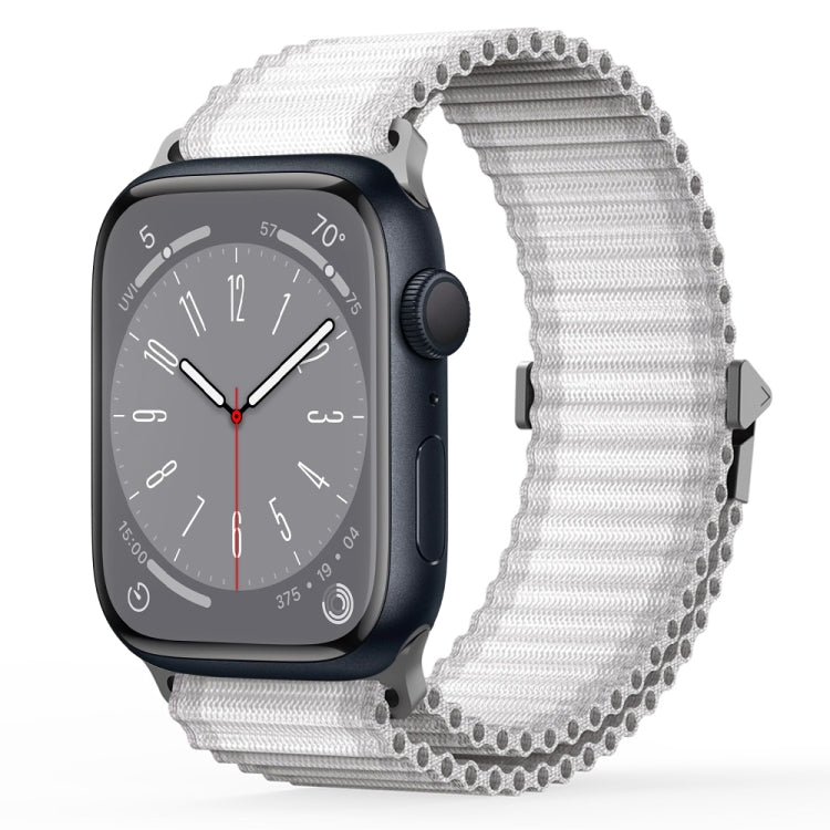 For Apple Watch Series 8 41mm DUX DUCIS YC Series Ocean Nylon Watch Band(White) - Watch Bands by DUX DUCIS | Online Shopping South Africa | PMC Jewellery | Buy Now Pay Later Mobicred