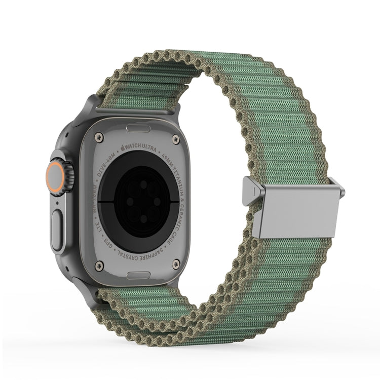 For Apple Watch Series 8 45mm DUX DUCIS YC Series Ocean Nylon Watch Band(Green) - Watch Bands by DUX DUCIS | Online Shopping South Africa | PMC Jewellery | Buy Now Pay Later Mobicred