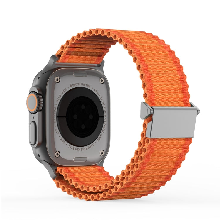 For Apple Watch SE 2022 44mm DUX DUCIS YC Series Ocean Nylon Watch Band(Orange) - Watch Bands by DUX DUCIS | Online Shopping South Africa | PMC Jewellery | Buy Now Pay Later Mobicred