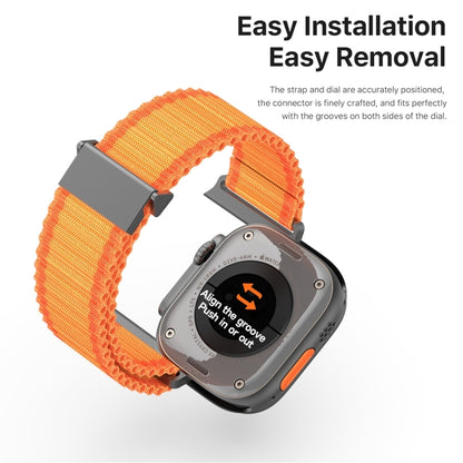 For Apple Watch Series 3 42mm DUX DUCIS YC Series Ocean Nylon Watch Band(Orange) - Watch Bands by DUX DUCIS | Online Shopping South Africa | PMC Jewellery | Buy Now Pay Later Mobicred