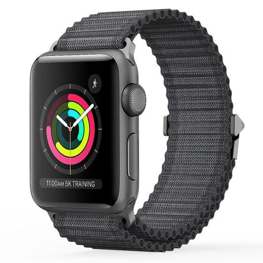 For Apple Watch Series 3 42mm DUX DUCIS YC Series Ocean Nylon Watch Band(Dark Grey) - Watch Bands by DUX DUCIS | Online Shopping South Africa | PMC Jewellery | Buy Now Pay Later Mobicred