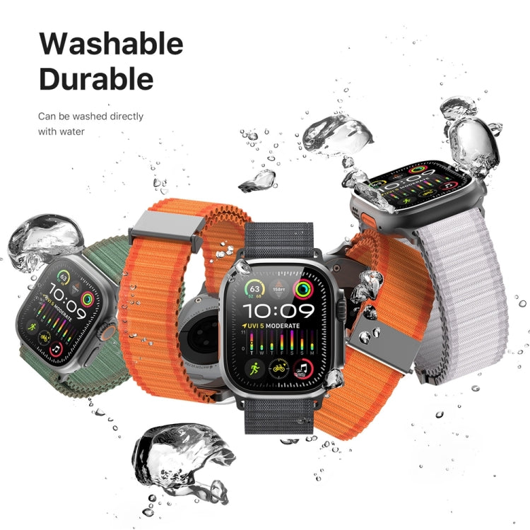 For Apple Watch Series 10 42mm DUX DUCIS YC Series Ocean Nylon Watch Band(Orange) - Watch Bands by DUX DUCIS | Online Shopping South Africa | PMC Jewellery | Buy Now Pay Later Mobicred