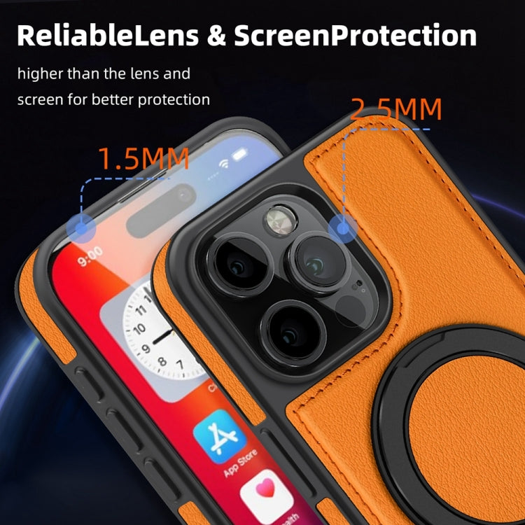 For iPhone 16 Pro Max Yashi 360 Degree Rotating MagSafe Holder Phone Case(Orange) - iPhone 16 Pro Max Cases by PMC Jewellery | Online Shopping South Africa | PMC Jewellery | Buy Now Pay Later Mobicred