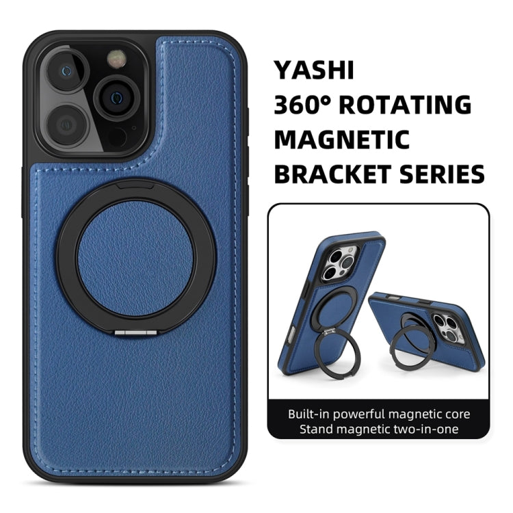 For iPhone 16 Pro Yashi 360 Degree Rotating MagSafe Holder Phone Case(Blue) - iPhone 16 Pro Cases by PMC Jewellery | Online Shopping South Africa | PMC Jewellery | Buy Now Pay Later Mobicred