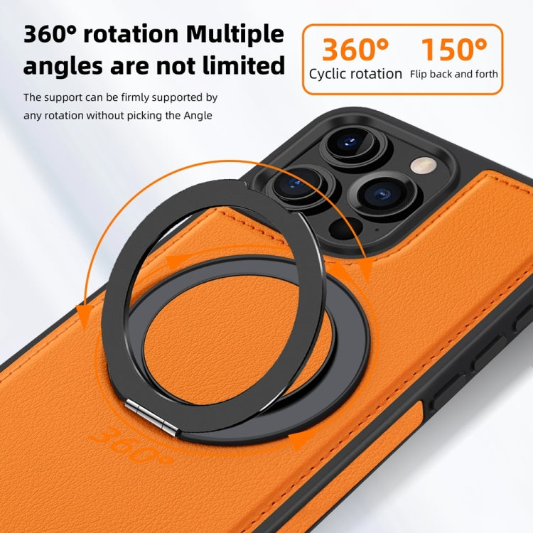 For iPhone 16 Pro Yashi 360 Degree Rotating MagSafe Holder Phone Case(Orange) - iPhone 16 Pro Cases by PMC Jewellery | Online Shopping South Africa | PMC Jewellery | Buy Now Pay Later Mobicred