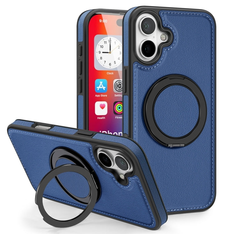 For iPhone 16 Plus Yashi 360 Degree Rotating MagSafe Holder Phone Case(Blue) - iPhone 16 Plus Cases by PMC Jewellery | Online Shopping South Africa | PMC Jewellery | Buy Now Pay Later Mobicred