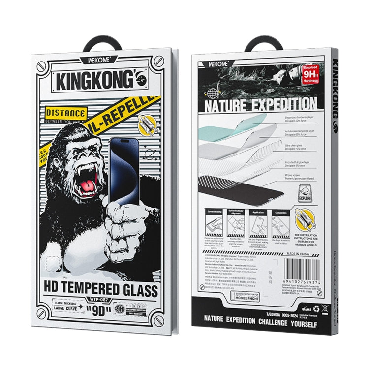 For iPhone 16 Pro WK WTP-087 Space King Kong 9D Curved HD Tempered Glass Screen Protector - iPhone 16 Pro Tempered Glass by WK | Online Shopping South Africa | PMC Jewellery | Buy Now Pay Later Mobicred