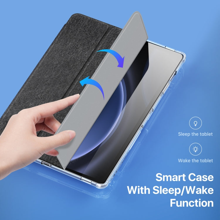 For Samsung Galaxy Tab S10+ DUX DUCIS Unid Series PU+TPU Smart Tablet Case(Black) - Tab S10+ Cases by DUX DUCIS | Online Shopping South Africa | PMC Jewellery | Buy Now Pay Later Mobicred