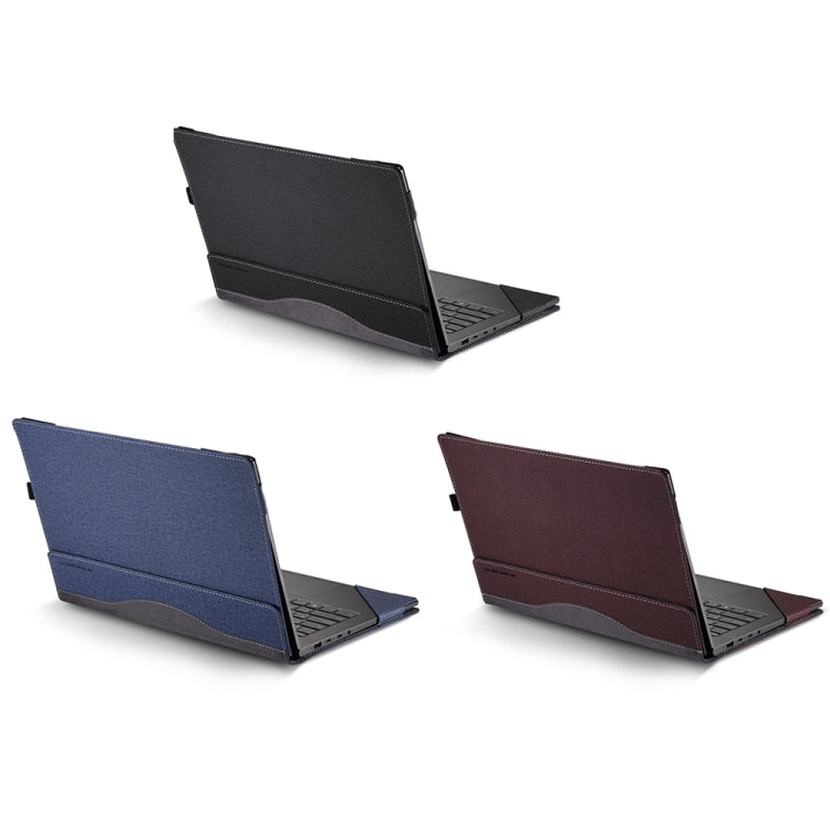 For Dell Latitude 7650 16 inch Leather Laptop Shockproof Protective Case(Black) - Screen & Keyboard Cover by PMC Jewellery | Online Shopping South Africa | PMC Jewellery | Buy Now Pay Later Mobicred