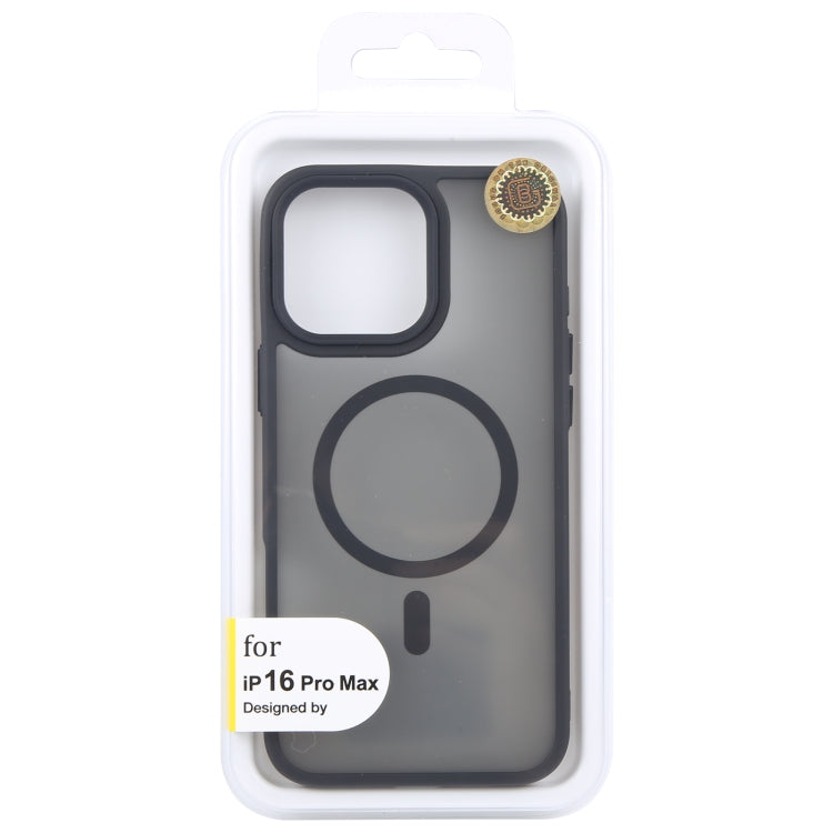 For iPhone 16 Pro Max GEBEI Skin Feel MagSafe Magnetic Phone Case(Black) - iPhone 16 Pro Max Cases by GEBEI | Online Shopping South Africa | PMC Jewellery | Buy Now Pay Later Mobicred