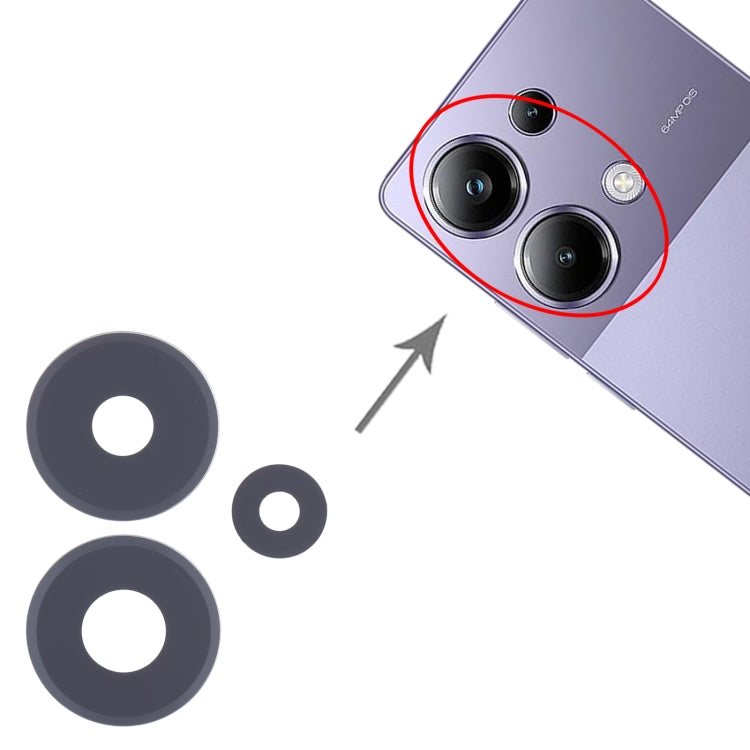 For Xiaomi Poco M6 Pro 4G 10pcs Back Camera Lens - Camera by PMC Jewellery | Online Shopping South Africa | PMC Jewellery | Buy Now Pay Later Mobicred