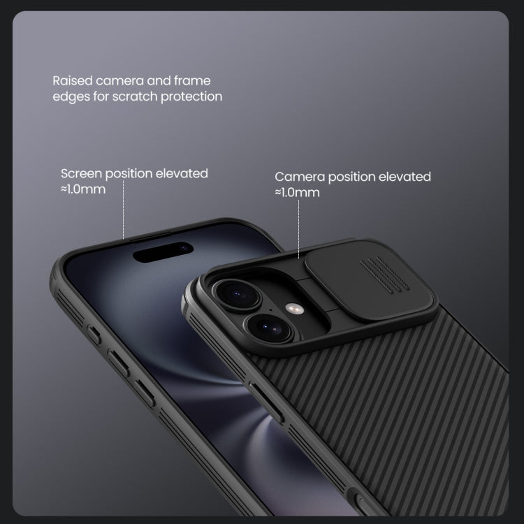 For iPhone 16 Plus NILLKIN CamShield Pro Magnetic PC Phone Case(Black) - iPhone 16 Plus Cases by NILLKIN | Online Shopping South Africa | PMC Jewellery | Buy Now Pay Later Mobicred