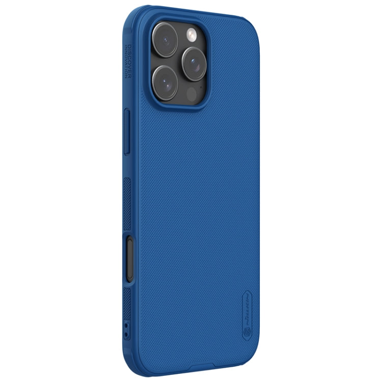 For iPhone 16 Pro Max NILLKIN Frosted Shield Pro PC + TPU Phone Case(Blue) - iPhone 16 Pro Max Cases by NILLKIN | Online Shopping South Africa | PMC Jewellery | Buy Now Pay Later Mobicred