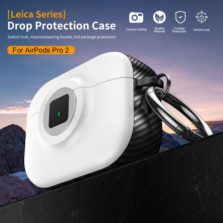 For AirPods 3 Camera Series PC + TPU Headset Shockproof Carbon Fibre Case(Black) - For AirPods 3 by PMC Jewellery | Online Shopping South Africa | PMC Jewellery | Buy Now Pay Later Mobicred