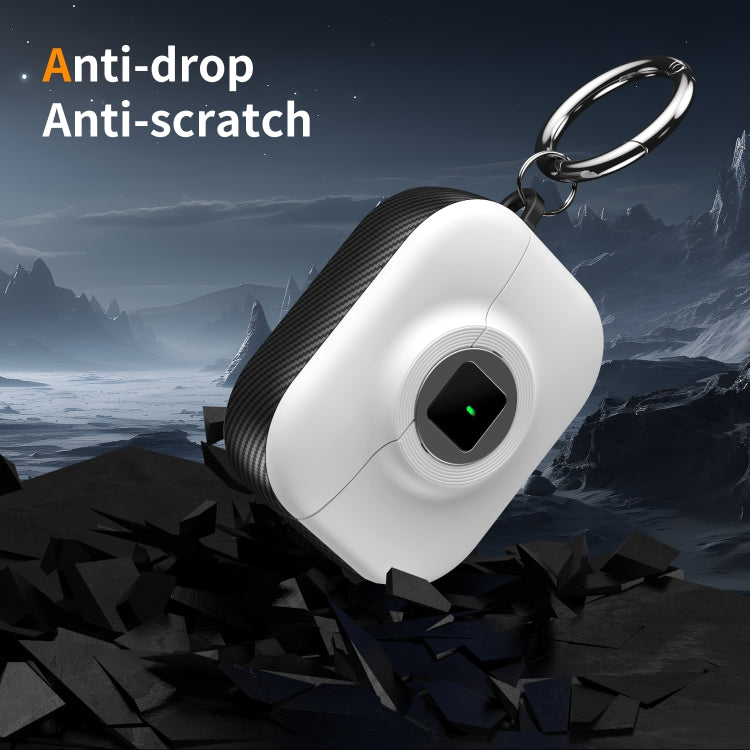 For AirPods Pro Camera Series PC + TPU Headset Shockproof Carbon Fibre Case(Green) - For AirPods Pro by PMC Jewellery | Online Shopping South Africa | PMC Jewellery | Buy Now Pay Later Mobicred