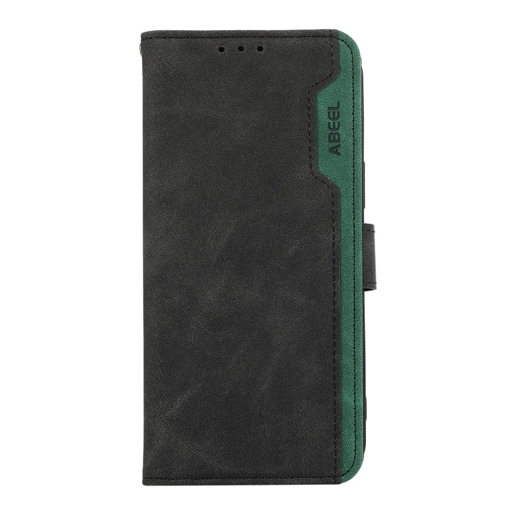 For Samsung Galaxy S25 Ultra 5G ABEEL Color Block Magnetic RFID Leather Phone Case(Black-Green) - Galaxy S25 Ultra 5G Cases by PMC Jewellery | Online Shopping South Africa | PMC Jewellery | Buy Now Pay Later Mobicred