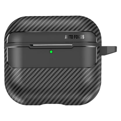 For AirPods 4 Carbon Fiber Texture Bluetooth Earphone Protective Case(Black) - For AirPods 4 by PMC Jewellery | Online Shopping South Africa | PMC Jewellery | Buy Now Pay Later Mobicred