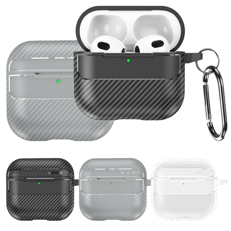 For AirPods 4 Carbon Fiber Texture Bluetooth Earphone Protective Case(Black) - free shipping - PMC Jewellery - Order now!