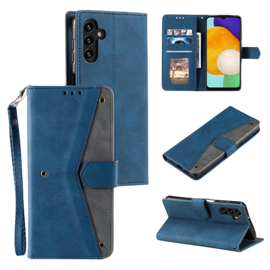 For Samsung Galaxy S25+ 5G Nail Skin Feel Stitching Calf Texture Leather Phone Case(Blue) - Galaxy S25+ 5G Cases by PMC Jewellery | Online Shopping South Africa | PMC Jewellery | Buy Now Pay Later Mobicred