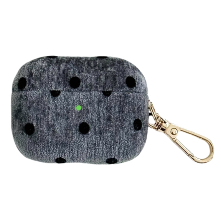 For AirPods 4 Velvet Cloth + PC Headset Shockproof Case(Black) - For AirPods 4 by PMC Jewellery | Online Shopping South Africa | PMC Jewellery | Buy Now Pay Later Mobicred