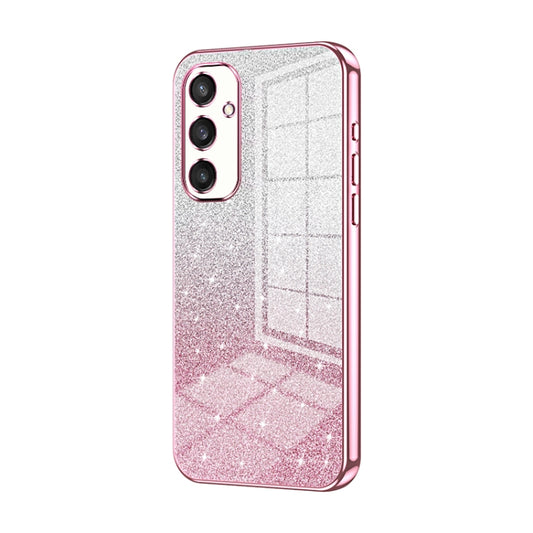 For Samsung Galaxy S25 5G Gradient Glitter Powder Electroplated Phone Case(Pink) - Galaxy S25 5G Cases by PMC Jewellery | Online Shopping South Africa | PMC Jewellery | Buy Now Pay Later Mobicred